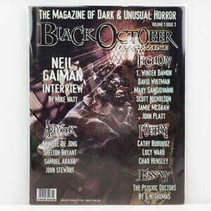 Black October Magazine Neil Gaiman VTG 2002 Dark Unusual Horror Unread Stock